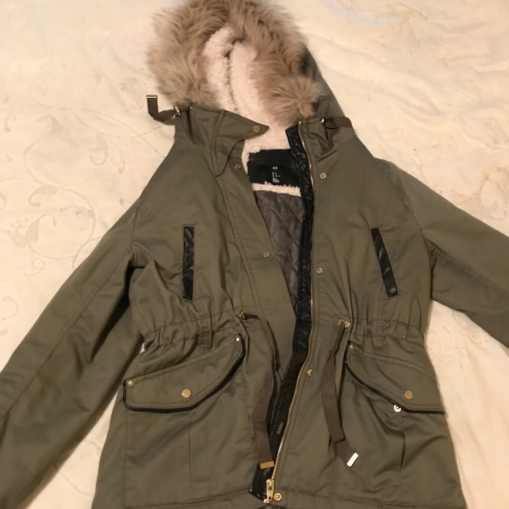 Green hooded jacket